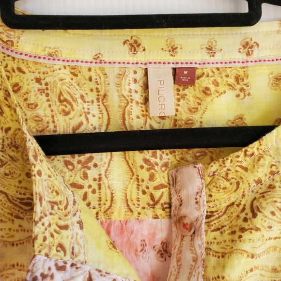 Anthropologie Pilcro Pink Yellow Oversized Top - Picture 6 of 7